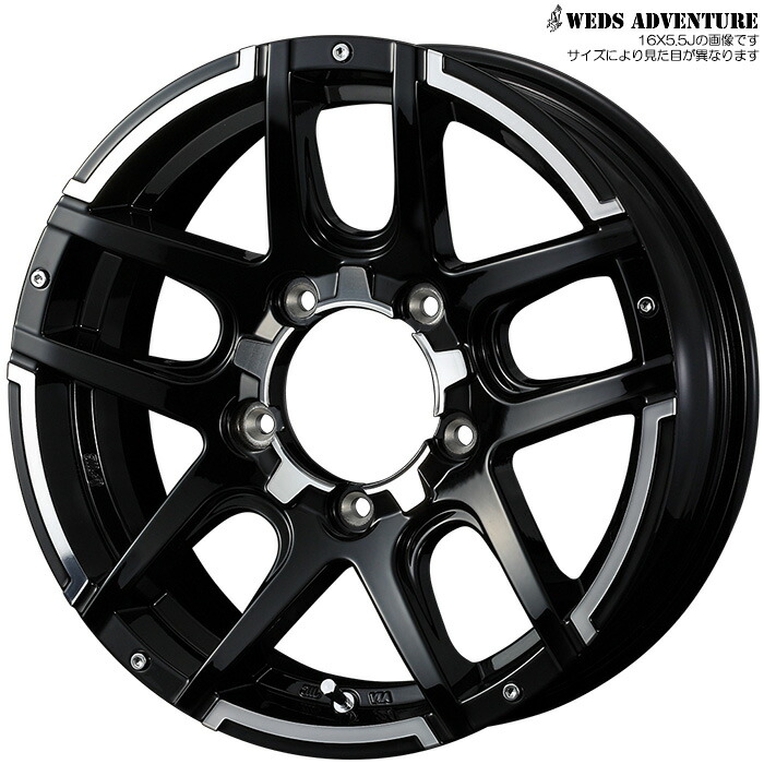 WEDS MUD VANCE 04 1本 [16×5.5J+22 5H 139.7 ジムニー JB23W JB64W] ウェッズ ホイール マッドヴァンス04 ブラックポリッシュ 38925
