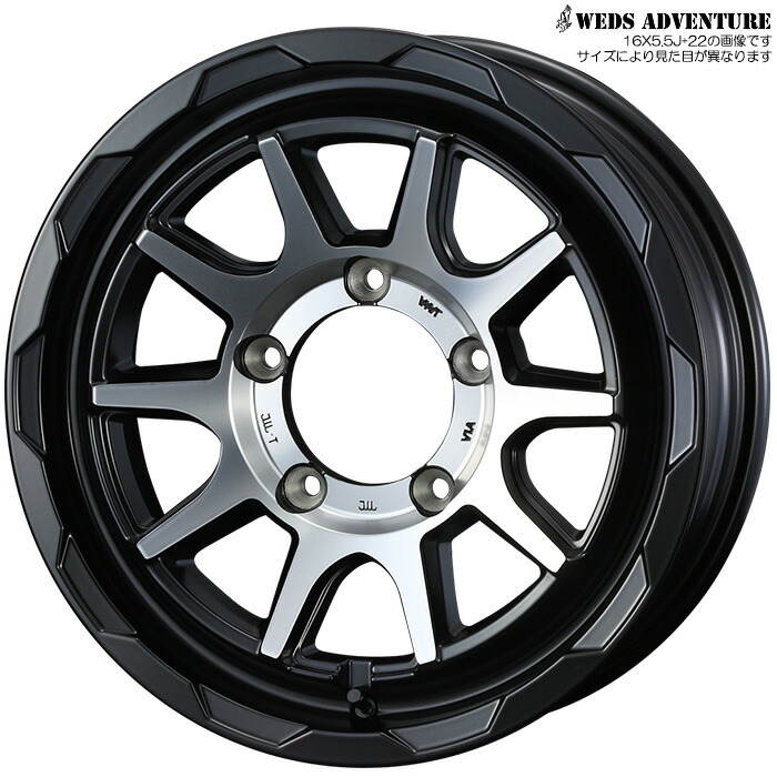 WEDS MUD VANCE 06 MBP 1本 [16&times;6.0J-05 5H 139.7 ジムニーシエラ JB74W ジムニーノマド JC74W] ウェッズ ホイール マッドヴァンス06 マットブラックポリッシュ 40266｜web-carshop カーピットアイドル