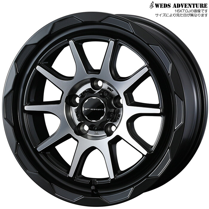 WEDS MUD VANCE 06 MBP 1本 [16&times;6.0J+40 5H 100] ウェッズ ホイール マッドヴァンス06 マットブラックポリッシュ 41055｜web-carshop カーピットアイドル