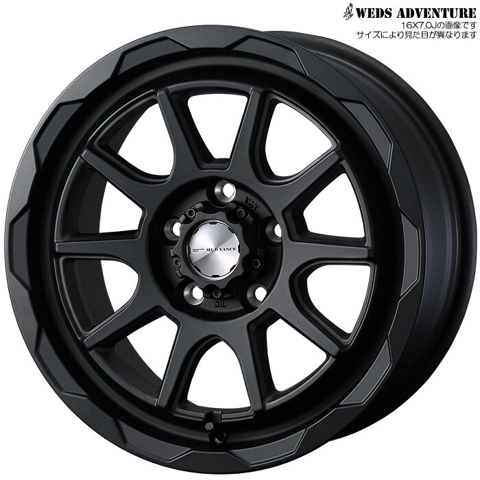 WEDS MUD VANCE 06 FMBK 1本 [16&times;6.0J+40 5H 100] ウェッズ ホイール マッドヴァンス06 フルマットブラック 41057｜web-carshop カーピットアイドル