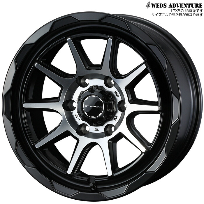 WEDS MUD VANCE 06 MBP 1本 [15×6.0J+33 6H 139.7] ウェッズ ホイール マッドヴァンス06 マットブラックポリッシュ 39811