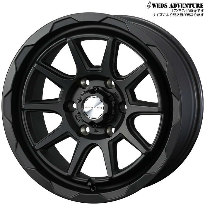 WEDS MUD VANCE 06 FMBK 4本 [16&times;6.5J+38 6H 139.7 ハイエース 200] ウェッズ ホイール マッドヴァンス06 フルマットブラック 40206｜web-carshop カーピットアイドル