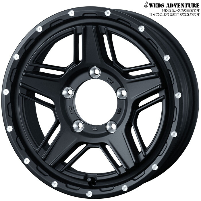 WEDS MUD VANCE 07 FMBK 1本 [16×5.5J+22 5H 139.7 ジムニー JB23W JB64W] ウェッズ ホイール マッドヴァンス07 フルマットブラック 40533 16,301円