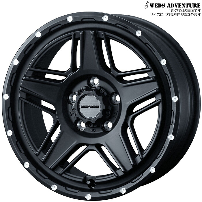 WEDS MUD VANCE 07 FMBK 1本 [16×7.0J+38 5H 114.3] ウェッズ ホイール マッドヴァンス07 フルマットブラック 40535 17,685円