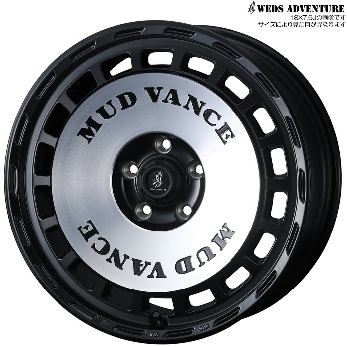 WEDS MUD VANCE DX マットブラックポリッシュ 4本 [18×7.5J+35 5H 114.3 φ73] ウェッズ ホイール マッドヴァンスDX マットブラックポリッシュ 42732