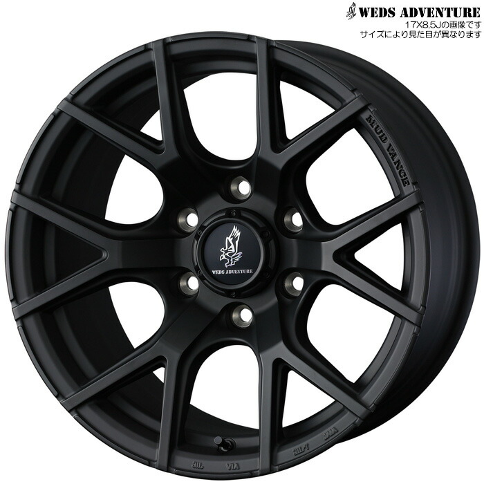 WEDS MUD VANCE SD フルマットブラック 1本 [17&times;8.0J+20 6H 139.7 φ106] ウェッズ ホイール マッドヴァンスSD フルマットブラック 0042174｜web-carshop カーピットアイドル 28,391円