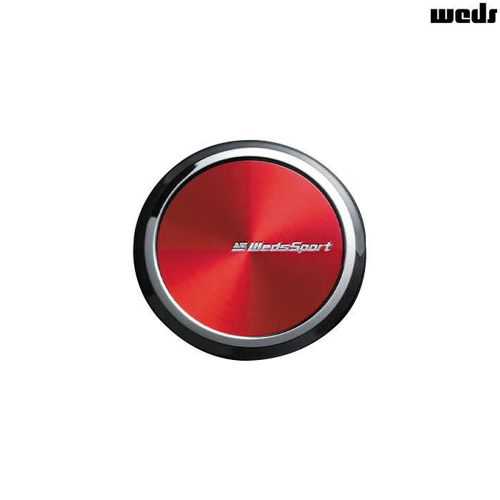 WedsSport フラットセンターキャップ [タイプ2 レッド 53117 4個] ウェッズ 新品｜web-carshop カーピットアイドル