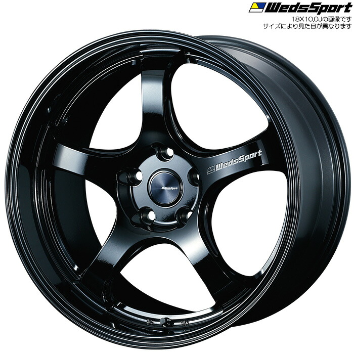 WedsSport RN-05M GLOSS BLACK 4本 [18&times;10.0J+18 5H 114.3] ウェッズスポーツ ホイール RN05M グロスブラック 72765｜web-carshop カーピットアイドル