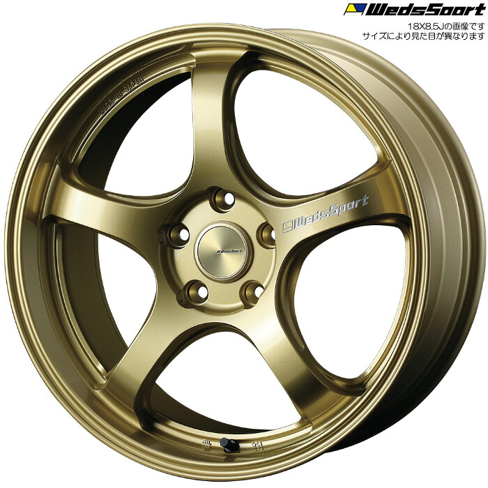 WedsSport RN-05M GOLD 4本 [18&times;7.5J+45 5H 114.3] ウェッズスポーツ ホイール RN05M ゴールド 72823｜web-carshop カーピットアイドル