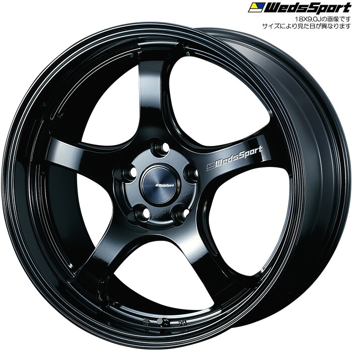 WedsSport RN-05M GLOSS BLACK 4本 [18&times;7.5J+45 5H 114.3] ウェッズスポーツ ホイール RN05M グロスブラック 72774｜web-carshop カーピットアイドル