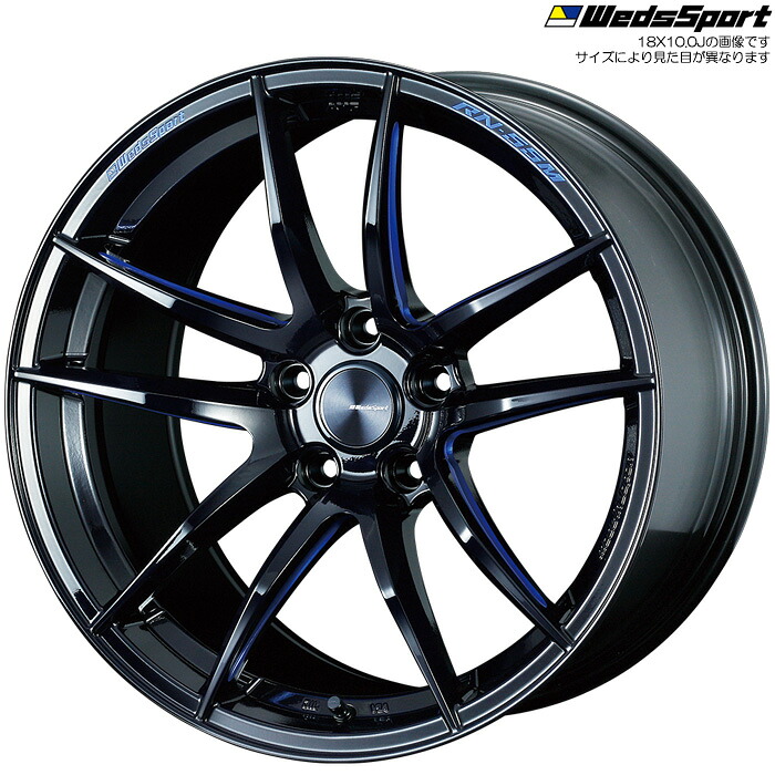 WedsSport RN-55M BBM 1本 [18&times;10.0J+36 5H 112] ウェッズスポーツ ホイール RN55M ブラックブルーマシニング 73672｜web-carshop カーピットアイドル