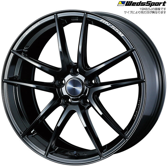 WedsSport RN-55M GLOSS BLACK 1本 [19&times;8.5J+38 5H 114.3] ウェッズスポーツ ホイール RN55M グロスブラック 73555｜web-carshop カーピットアイドル