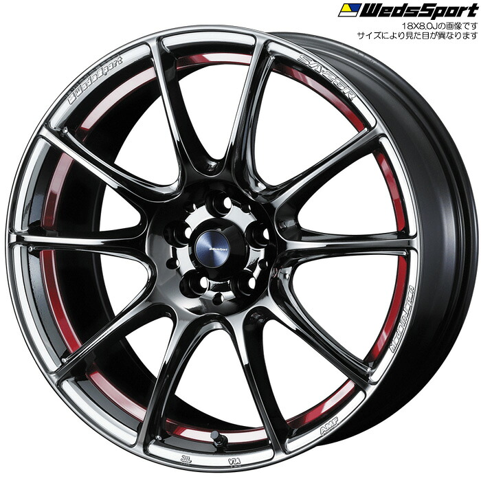 WedsSport SA-25R RLC 4本 [18&times;8.0J+45 5H 114.3] ウェッズスポーツ ホイール SA25R レッドライトクローム 73852｜web-carshop カーピットアイドル