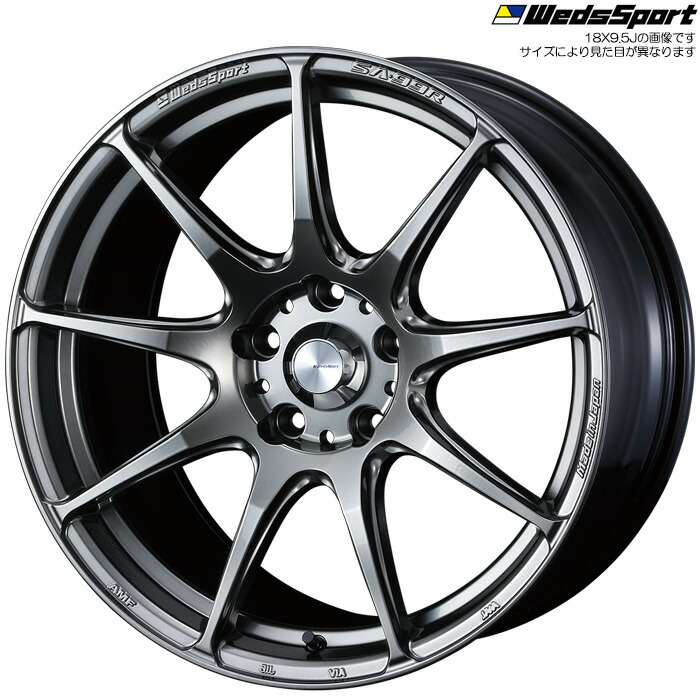 WedsSport SA-99R PSB 1本 [18&times;9.5J+45 5H 100] ウェッズスポーツ ホイール SA99R プラチナシルバーブラック 73932｜web-carshop カーピットアイドル