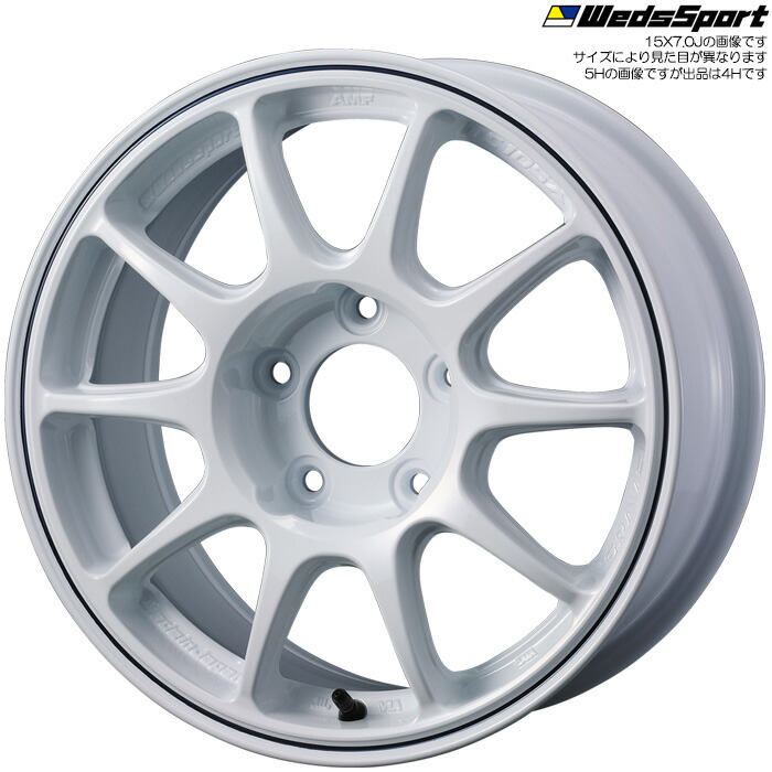 WedsSport TC105X GRAVEL 1本 [15×6.5J+40 4H 100] ウェッズスポーツ ホイール TC105X GRAVEL ホワイト ブルーライン 74119