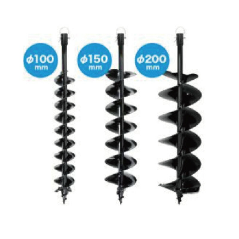 マキタ アースオーガ ビット φ100mm 150mm 200mm (ビット用ピン標準装備)有効長 550mm 全長 800mm|農園芸とギフトの店 アギラ