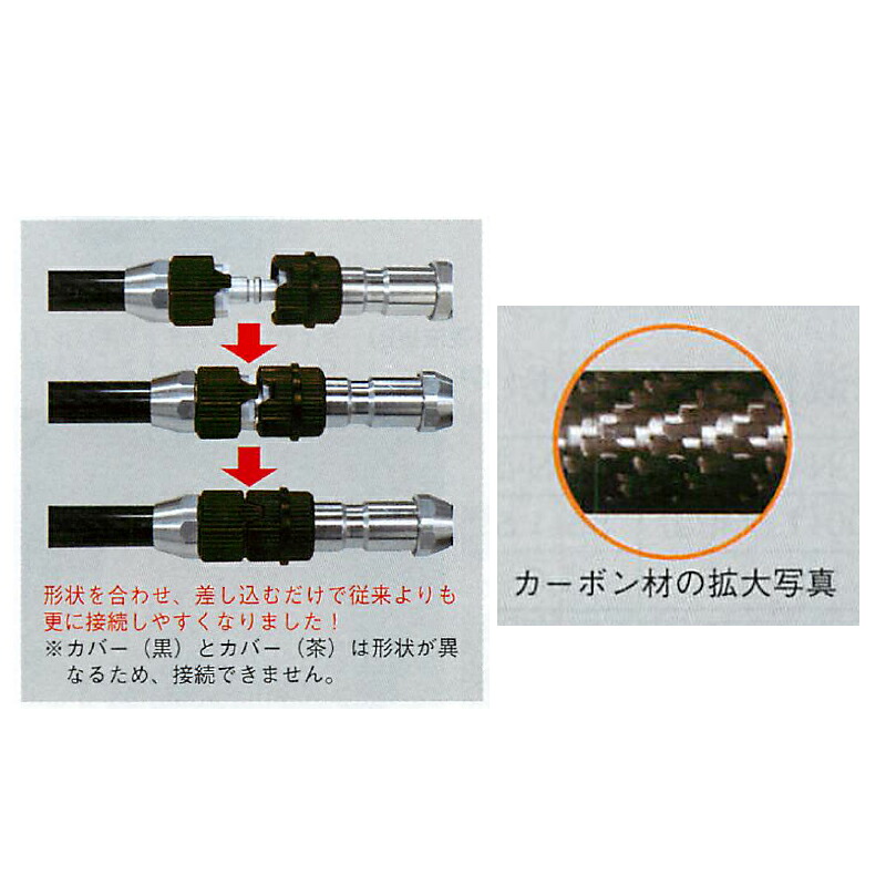 ヤマホ工業　カーボン延長1頭口BR（ウキアガリ）