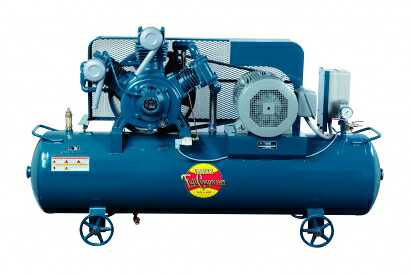 富士コンプレッサー 11kW FS-110LP MT 汎用形空冷一段圧縮コンプレッサ タンクマウント形 圧力開閉式 給油式 三相モートル｜ワールドワン