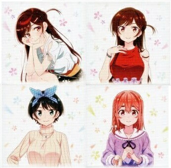 開封未使用　一番くじ 彼女、お借りします F賞　キャンバスボード　4種セット　水原千鶴　桜沢墨　更科瑠夏画像