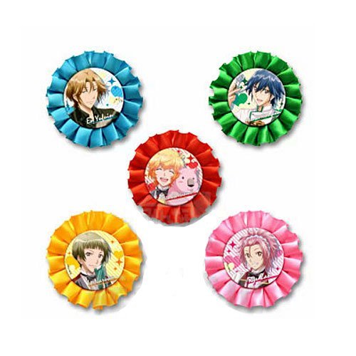 【新品　送料無料】 みんなのくじ 美男高校地球防衛部LOVE!LOVE! I賞 ロゼットバッジ 5種セット画像