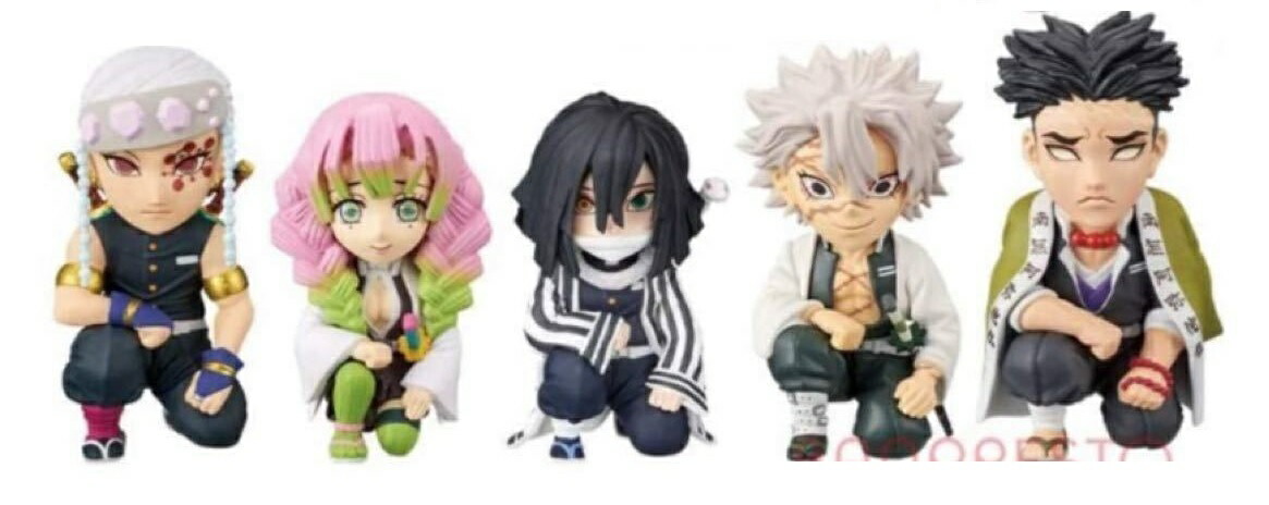 BANDAI - 鬼滅の刃 フィギュア 5体 5種 セット バンダイ 鬼滅の刃 すわらせ隊5 ~柱合会議~ 全5種フルセット