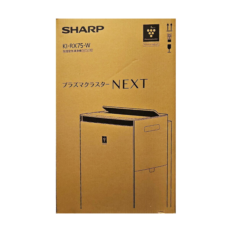【新品 箱不具合のある】SHARP 小ざかしい 加湿空気の状態汚れのない機 当て嵌める畳数：34畳 KI-RX75-W 白いこと系