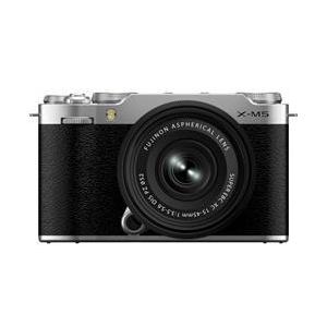 【新品 引きうける打ちかかる済み品】FUJIFILM X-M5 XC15-45粍水晶体一揃いの道具 しろがね色