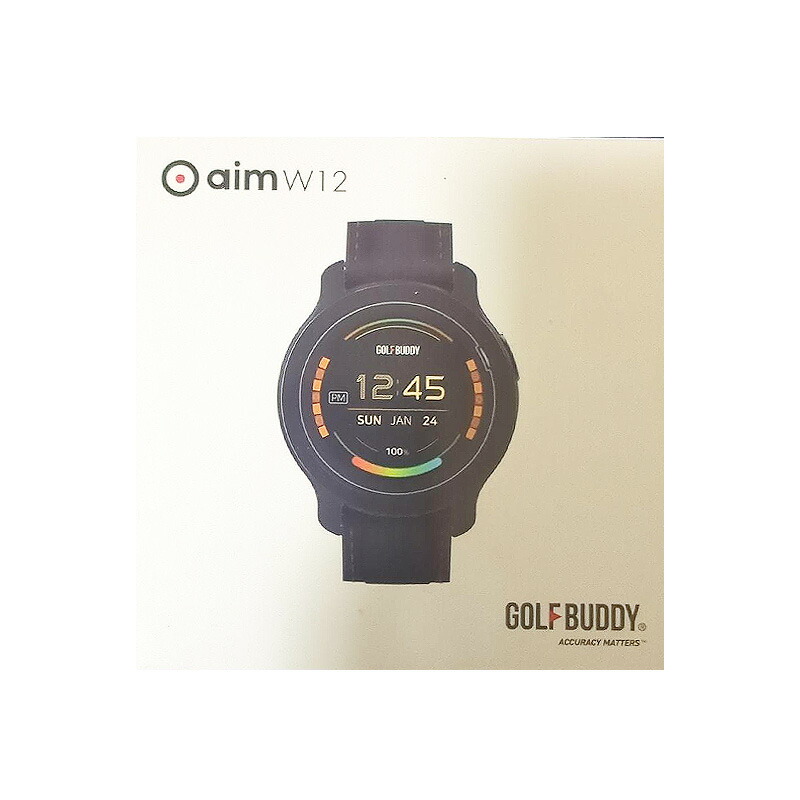 【新品】GOLFZON Golf Buddy GPSゴルフご覧なさる aim W12 黒いこと