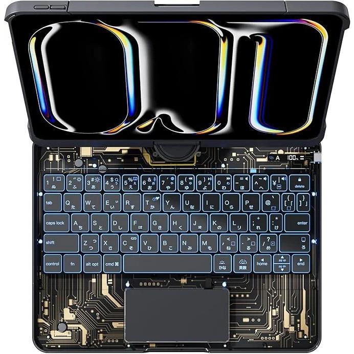 【新品】G.B.Z iPad用キーボードケース 第10、11世代対応 11インチ RWIPJP401 ブラックゴールド