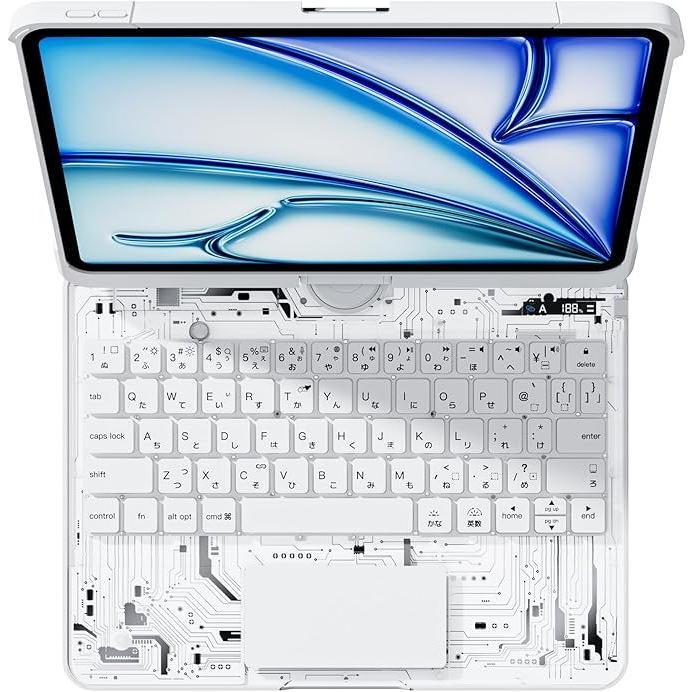 【新品】G.B.Z iPad用キーボードケース 第10、11世代対応 11インチ RWIPJP298 ホワイトシルバー
