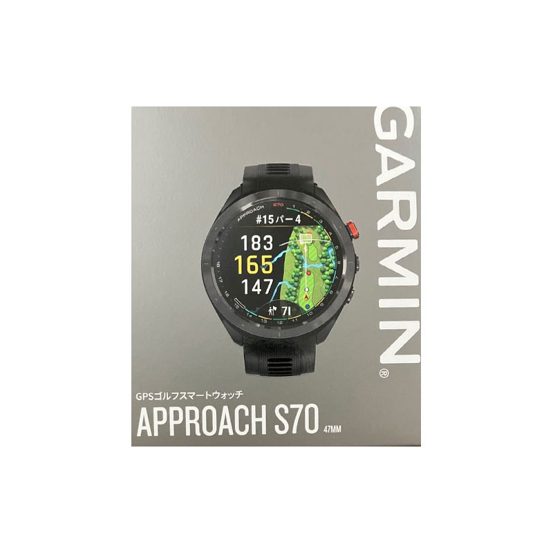 【新品】GARMIN ガーミン ゴルフご覧なさる Approach S70 取りかかる エス70 47粍 CT10×3個仕掛ける 010-02746-23 バンドル 黒いこと