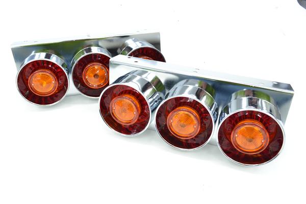 トラック　ダンプ　大型　テールランプ　ICL 丸型3連 ICL LEDコンビテールランプ 丸型3連埋め込みタイプ : ヤマダ