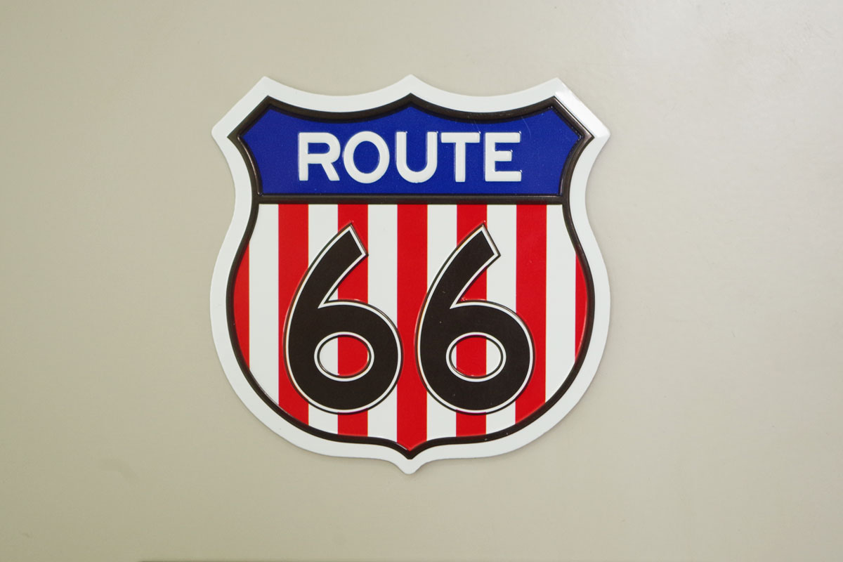 楽天市場 アメリカン雑貨 レトロ マグネット ステッカー ブリキ看板風 プレート Route66 ルート66 ラスベガス ロサンゼルス おしゃれ 5枚set World ｌｉｎｅ楽天市場店