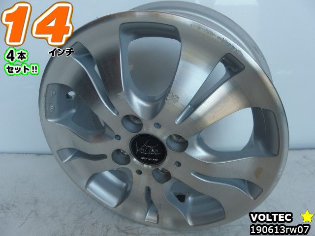 中古ホイール14インチ　4個 ☆14インチ VAGGIO 中古 社外 アルミホイール 4本 4穴 PCD:100