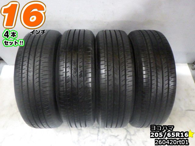 【中古】中古タイヤ 16インチ 4本セットサマータイヤ 205/65R16ヨコハマ ブルーアース GT AE51205/65R16 24年製 山あり｜ワールドタイヤ店