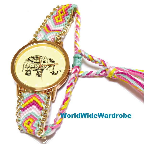 楽天市場】ミサンガウォッチ / ミサンガ 時計 / 腕時計 / レディース