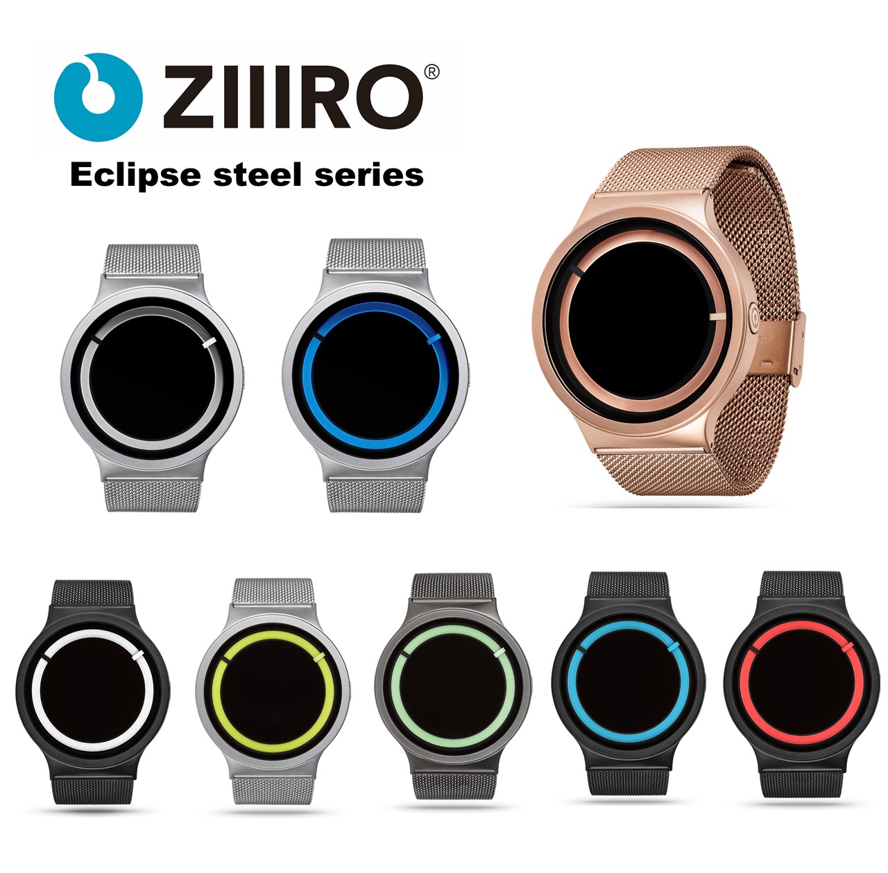 時計 ZIIIRO / ECLIPSE STEEL ROSE GOLD ECLIPSE STEEL ROSE GOLD | ZIIIRO(ジーロ) 公式 オンラインストア
