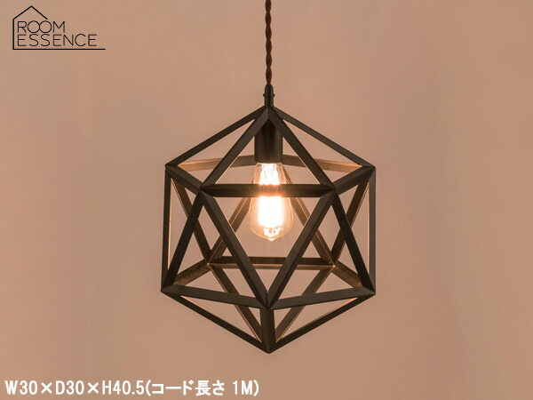 【マラソン期間中エントリーでP5倍♪】東谷 ペンダントライト ブラック W30×D30×H40.5 コード長さ 1M LHT-722 おしゃれ 照明 レトロ アンティーク メーカー直送 送料無料