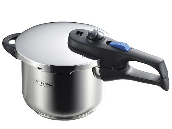 中型 ステンレス圧力鍋 ロック機構付き 中型 ステンレス圧力鍋 ロック機構付き