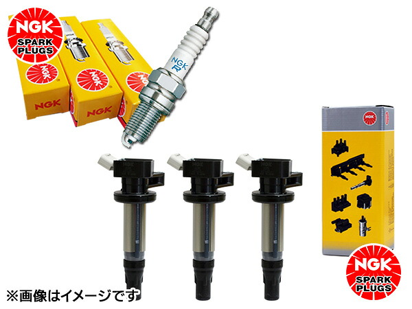 ルクラ L455F L465F NGK 正規品 標準 スパークプラグ 92483 LKR6C 3本 NGK 正規品 イグニッションコイル U5386 3本セット H22.04～H23.07 送料無料