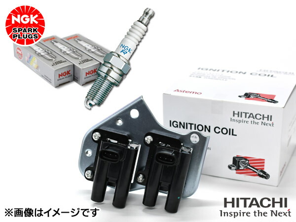 サンバー TT1 NGK 正規品 レーザー プラチナ プラグ 6672 BKR6ETP 4本 Astemo (旧日立) イグニッションコイル U13F02-COIL 1本 H15.11～H24.02