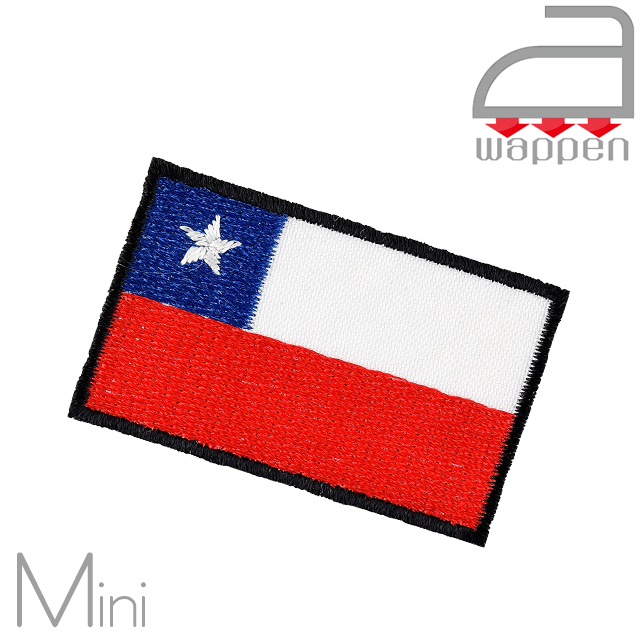 楽天市場 アイロンワッペン Chile チリ共和国国旗 ミニサイズ サンティアゴ 中南米 八雲堂