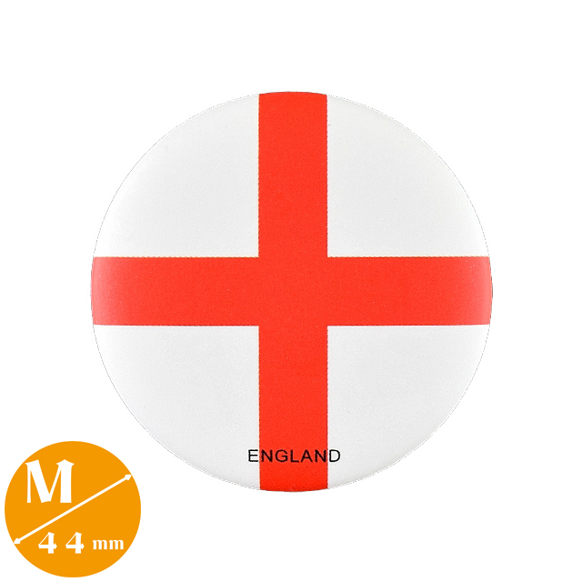 楽天市場 缶バッジ イングランド国旗 Mサイズ 直径44mm England イングリッシュ Badge 八雲堂