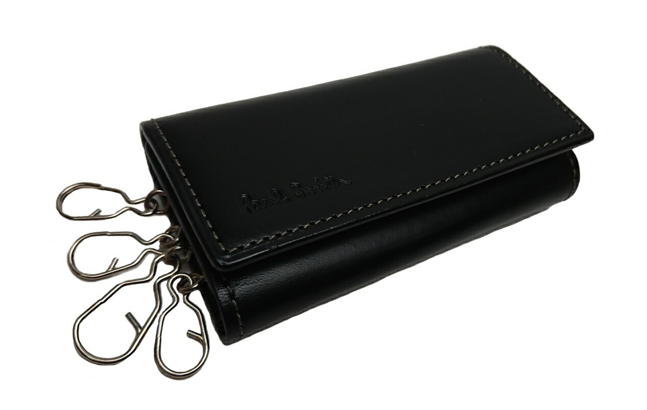 【未使用品】ポールスミス マルチストライプトリム キーケース 4連 ブラック 楽天市場】Paul Smith ポール スミス マルチストライプ レザー 4連キー