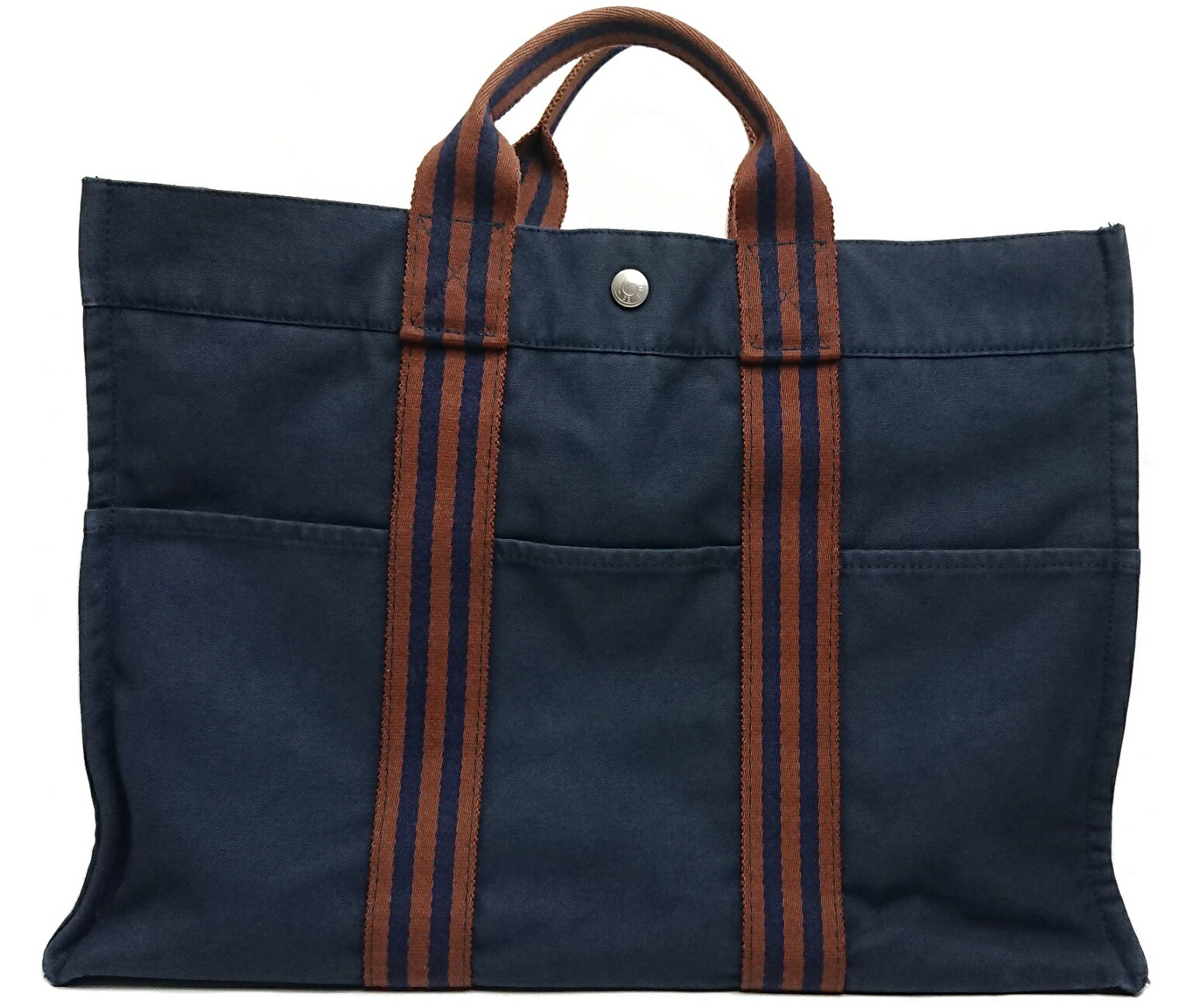 ★超美品★エルメス HERMES フールトゥPM トートバッグ ネイビー 濃紺 楽天市場】エルメス トートバッグ フールトゥPM キャンバス