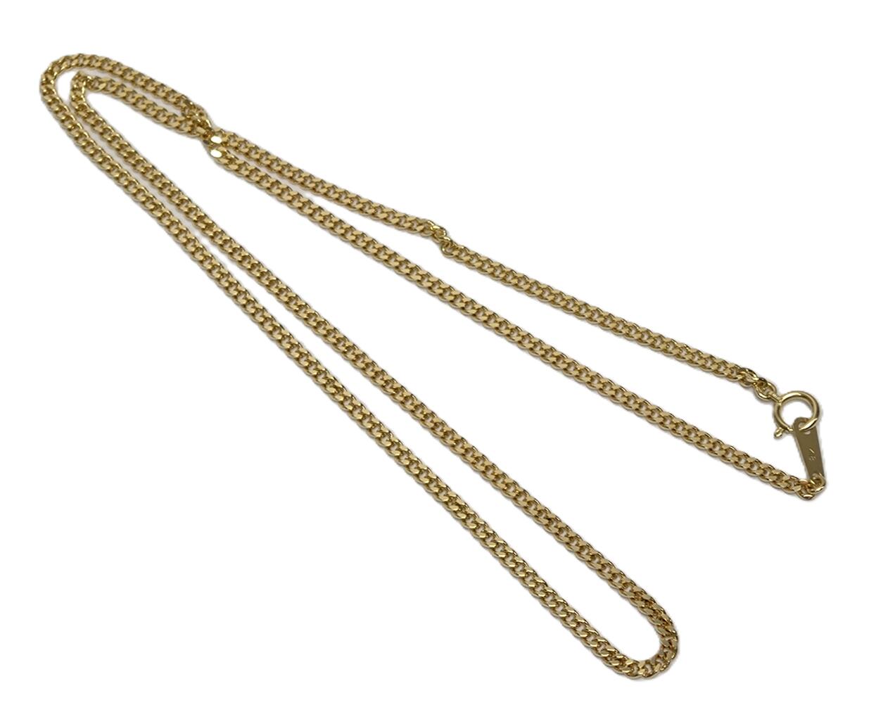 【送料無料】喜平ネックレス  10.2g  50cm  ユニセックス K18  ネックレス ７５０ 18金  メンズ レディース 細め 幅0.2cm  2面【質屋出店】【中古】