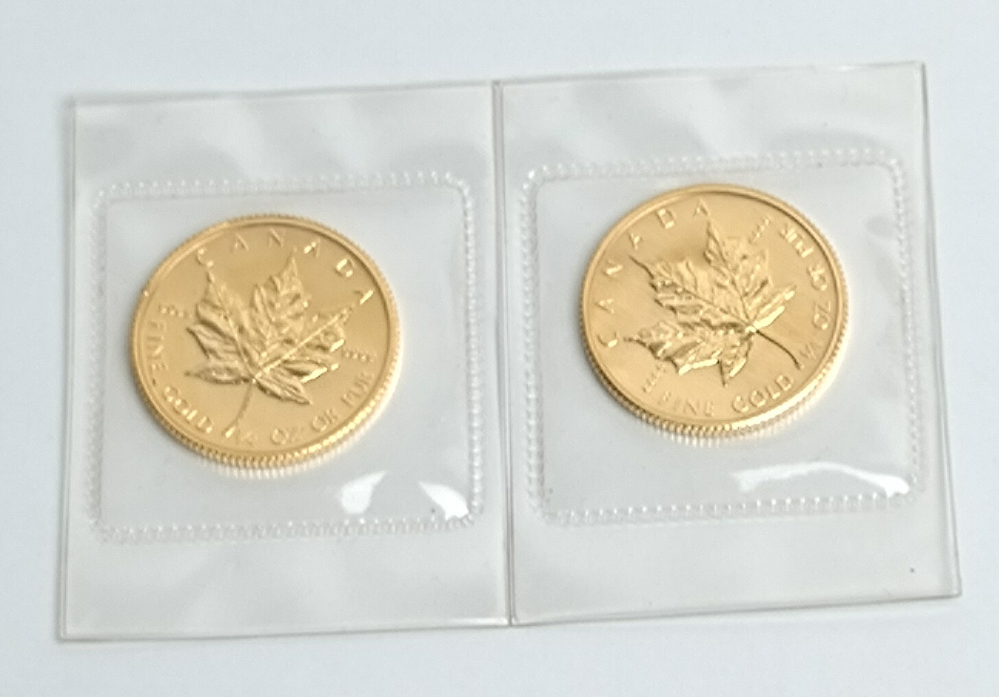 メープルリーフ金貨 2枚セット メイプルリーフ金貨 1/2オンス ペンダントトップ | 高品質 金