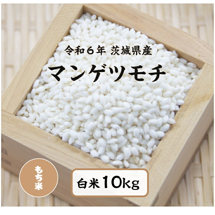 【送料無料】【もち米】【10ｋｇ】【白米】【精米】【餅】【おこわ】【６年産】「6年産 茨城県 マンゲツモチ☆白米１０kg」