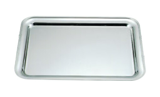 楽天市場】UK 18-8 B渕 角盆 16インチ 手無【シルバートレー】【お盆