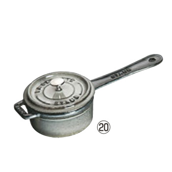 ｽﾄｳﾌﾞ ﾐﾆｿｰｽﾊﾟﾝ 10cm ｸﾞﾚｰ 40509-536【ソースパン】【片手鍋】【オーブン対応】【staub】【ストウブ】【キッチン用品】
